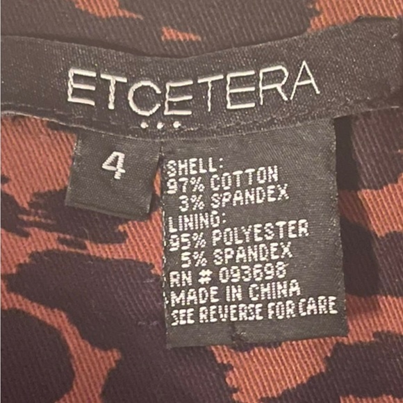 Animal Print A Line Skirt with belt by ETCETERA - Picture 2 of 6